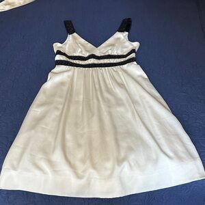 BCBGMaxAzria Cream Dress with Black Accents